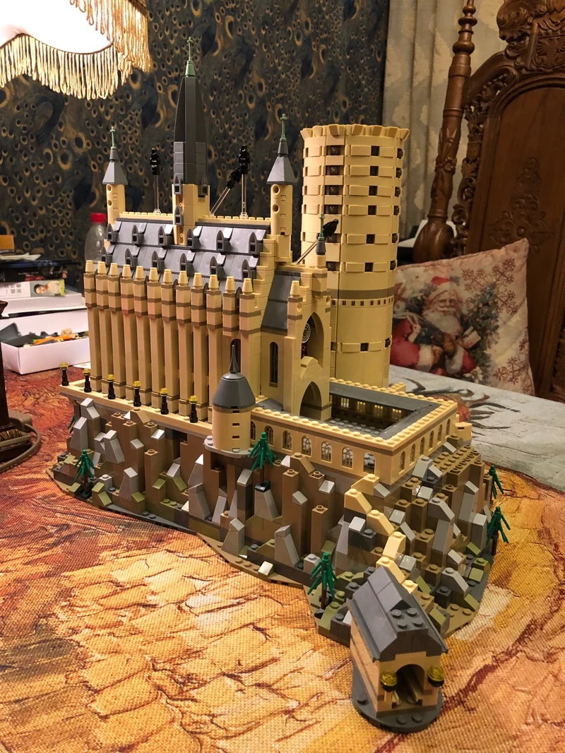 Фильм Большой размер Замок Хогвартс Строительный набор блоки игрушки для детей