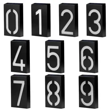 

Kaigelin LED Solar Digital Doorplate Lighting Waterproof Solar Power Number LED Light Sign House Hotel Door Address Plaque Lamp