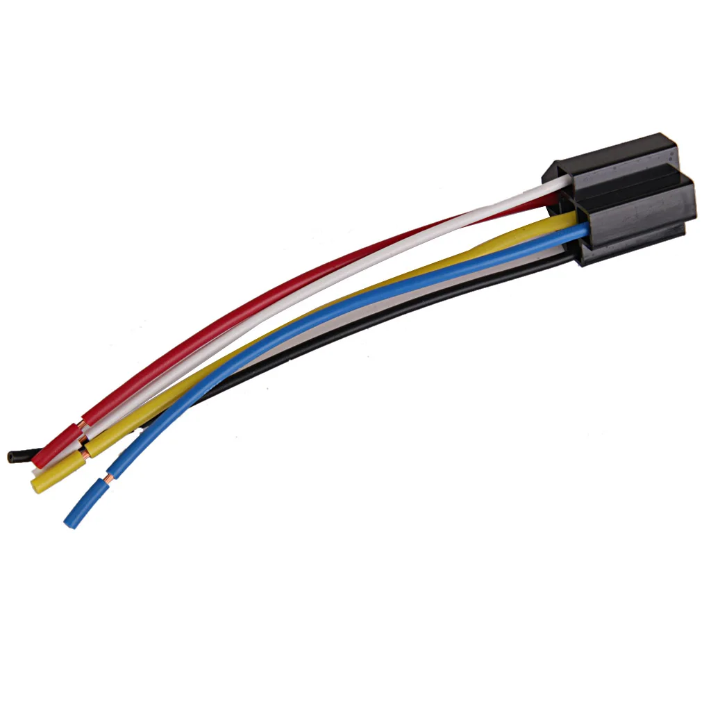Car 12V 12 Volt DC 40A AMP Relay Harness Socket Pigtails 5Pin 5 Wire