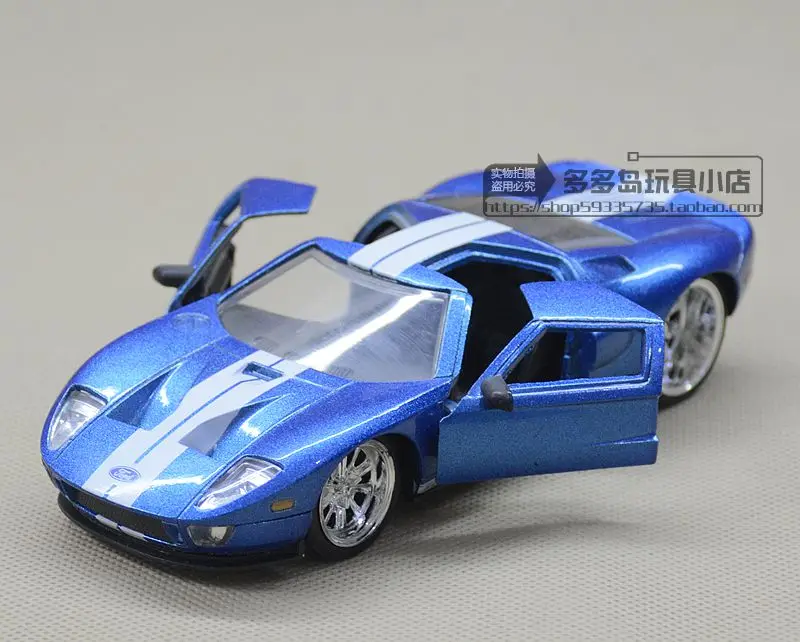 JADA 1:32 высокая имитация сплава модель автомобиля синий Ford GT 2 открытые двери