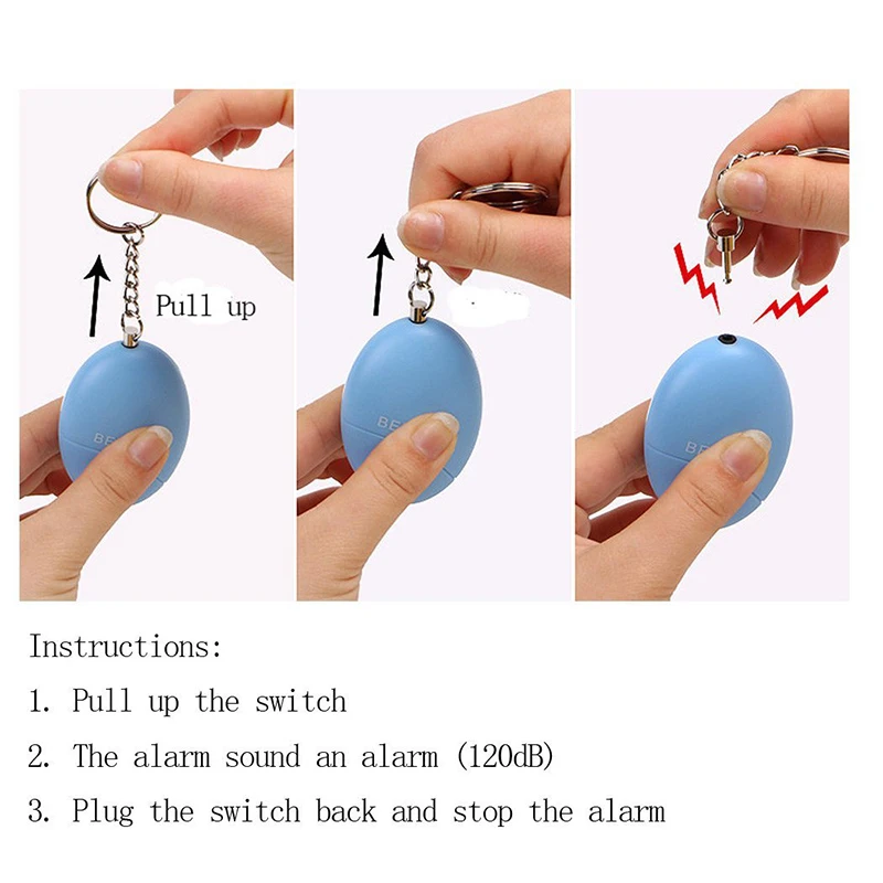 Открытый яйцо Форма Для женщин самообороны сигнализации девушка защиты безопасности предупреждение личной безопасности сигнализация