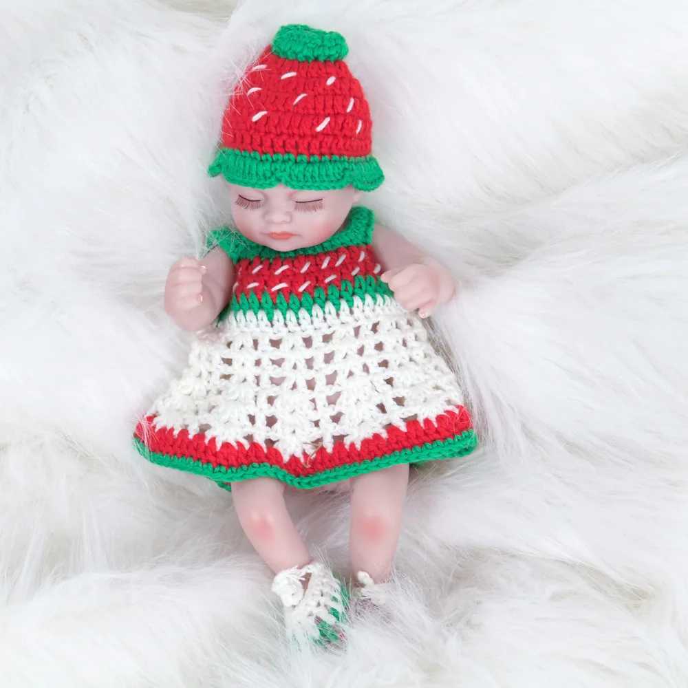 

28CM Full Silicone Reborn Baby Doll Kids Playmate Baby Soft Toys Bouquets Doll For Children's Day Gift Kid Xmas gift waterproof