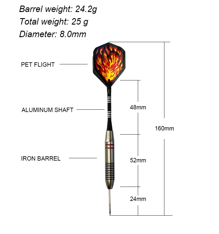 3 шт./компл. профессиональные вольфрамовые стальные наконечники Дартс Национальный флаг шаблон 25 г дротики с игольчатым наконечником с