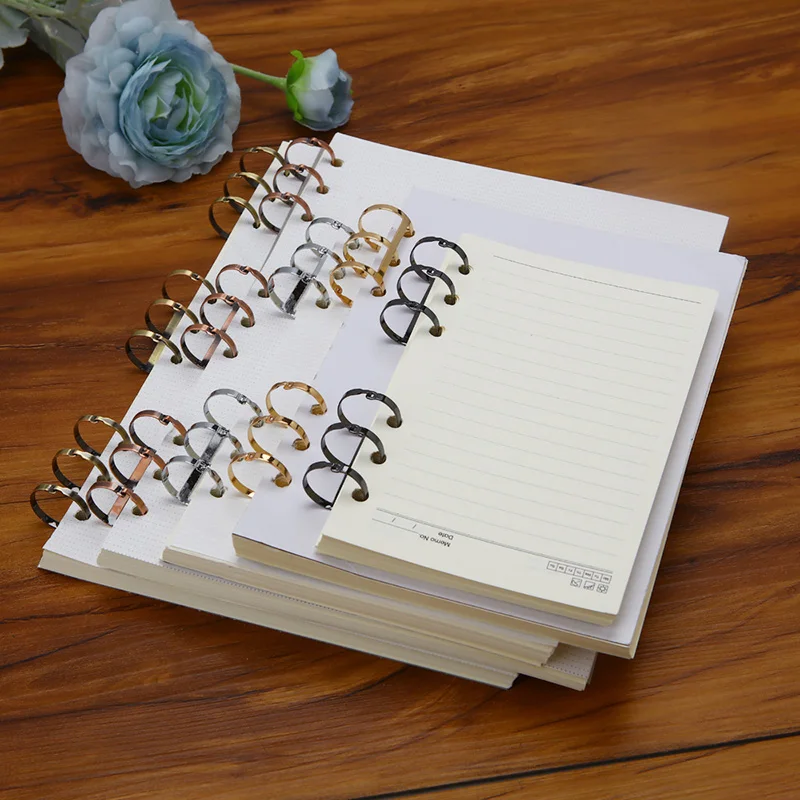 2pcs Creative Metal Loose Leaf Book Binder Hinged Rings Scrapbook