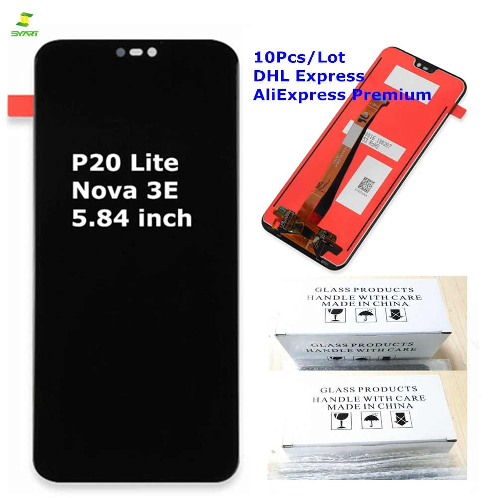 

P20 Lite Lcd For Huawei P20 Lite LCD Display +Touch Screen Digitizer Assembly Replacement For Huawei Nova 3E LCD Screen 5.84inch