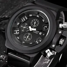 Erkek kol saati модные дизайнерские оригинальные мужские часы с большим лицом резиновый ремешок Дата Календарь Кварцевые спортивные часы Relogio Masculino