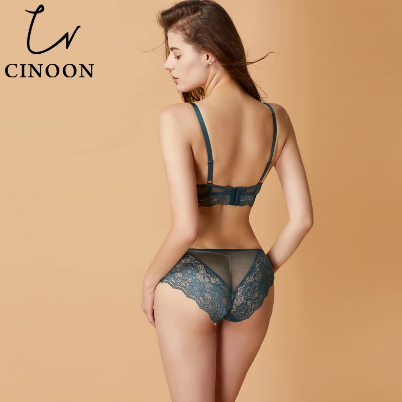 Женский кружевной бюстгальтер CINOON с пуш апом и чашкой 3/4 70 85A B C 2019|Комплекты