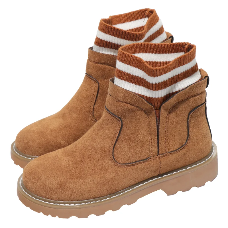 

Literary Retro Flat Boots Short Sleeve Short Tube Female Boots Korean Version Of Martin Boots Wild Comfortable Single Boots