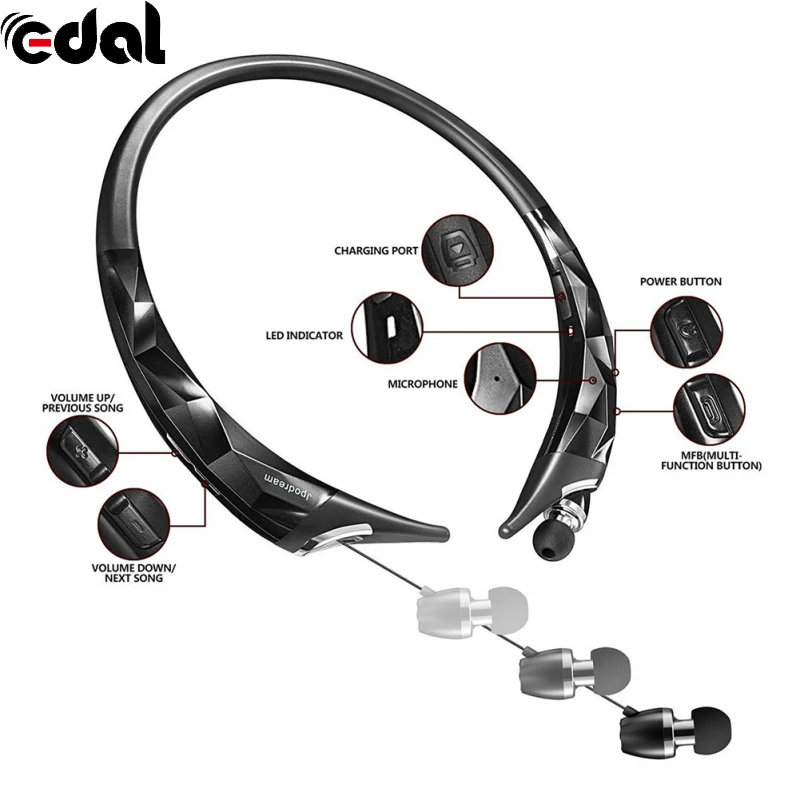 Universal Wireless Bluetooth Earphone Deep Bass Headphone Fone De Ouvido Sport Earset for iPhone 7 7 plus Samsung HTC Xiaomi