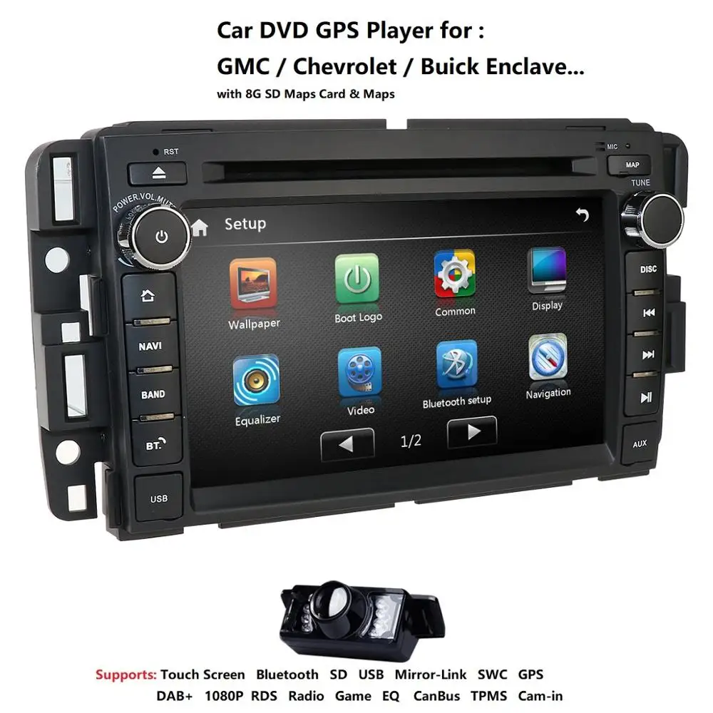 Excellent Ossuret Car DVD For GMC Sierra 1500 2500HD 3500HD Radio Player GPS Fit GMC Yukon Sierra Chevrolet Chevy Tahoe Suburban Camera CD 2