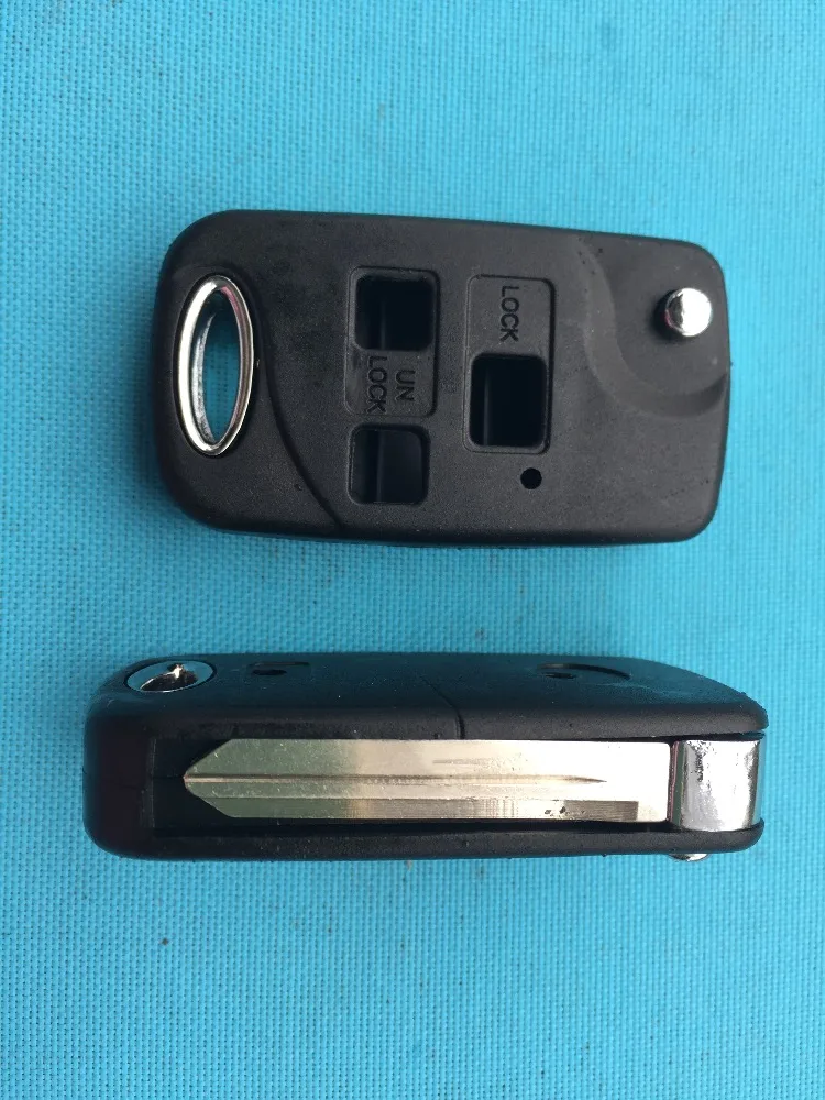 

1pcs of New Replacement Case For Toyota 3 Button Conversion Remote Flip Key FOB shell no logo toy47 key blade