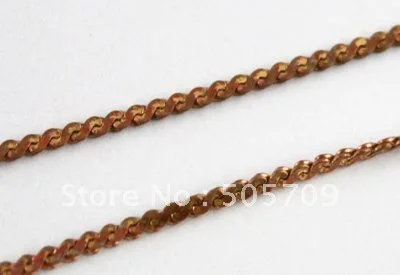 

20 Meters twisted S shape copper chain 1.5x1mm #20571