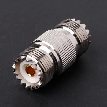 

UHF PL-259 SO-239 Female To UHF Female Jack RF Straight Connector Adapter Nickel
