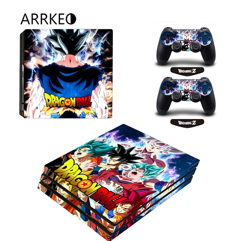 ARRKEO Dragon Ball Son Goku виниловый чехол PS4 Pro защитные наклейки для кожи sony playstation 4 Pro Консоль 2 шт. контроллеры
