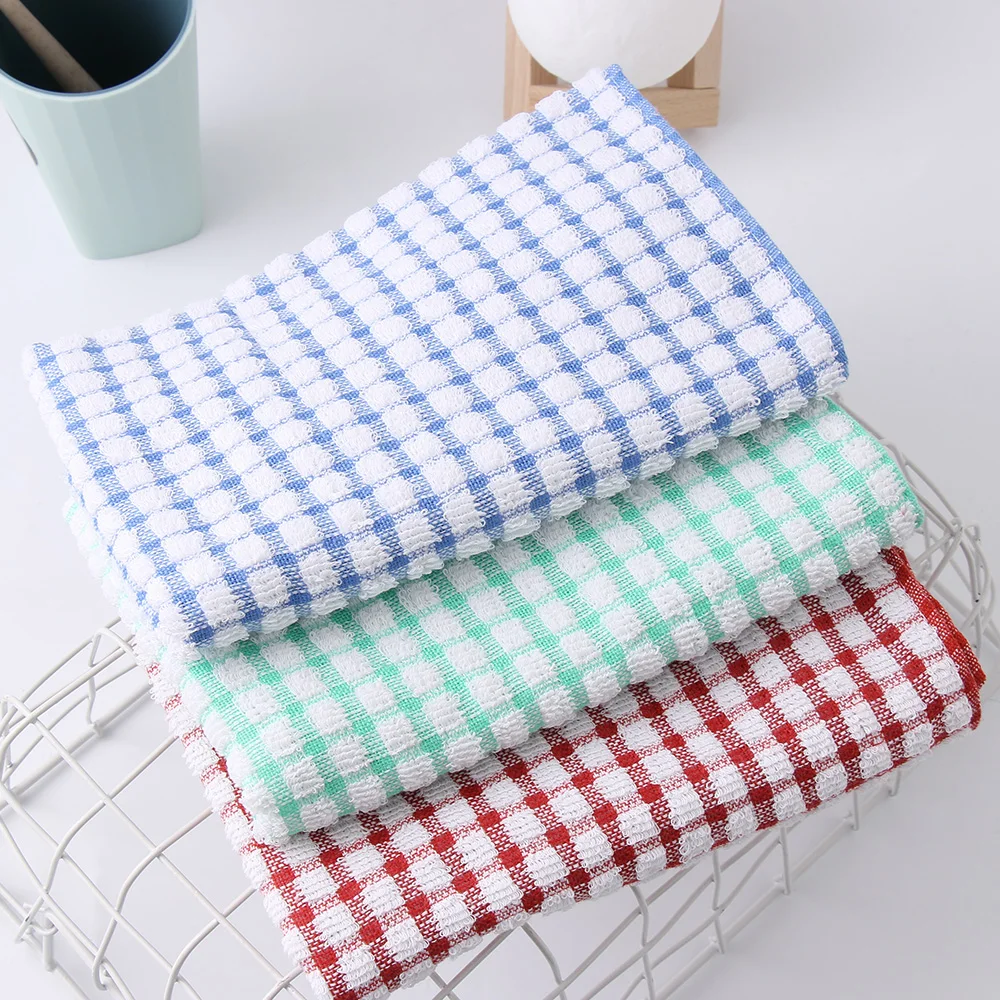 

2019 NEW Kitchen Tea Towels Dish Cloths Absorbent Drying Towel Washing Cleaning Cloths High Quality Cotton Handtowel