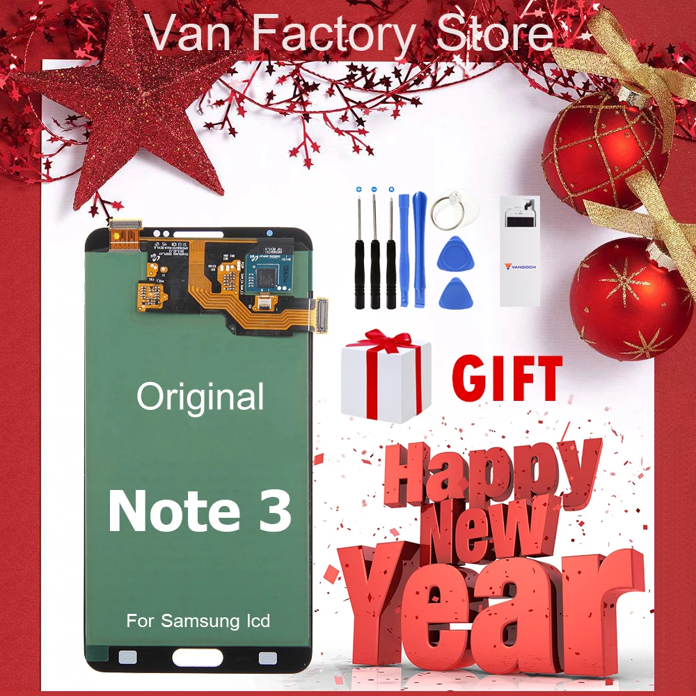 

5.7" LCD For Samsung Galaxy Note 3 N9005 LCD display Touch Screen Digitizer Assembly with Frame Black White color