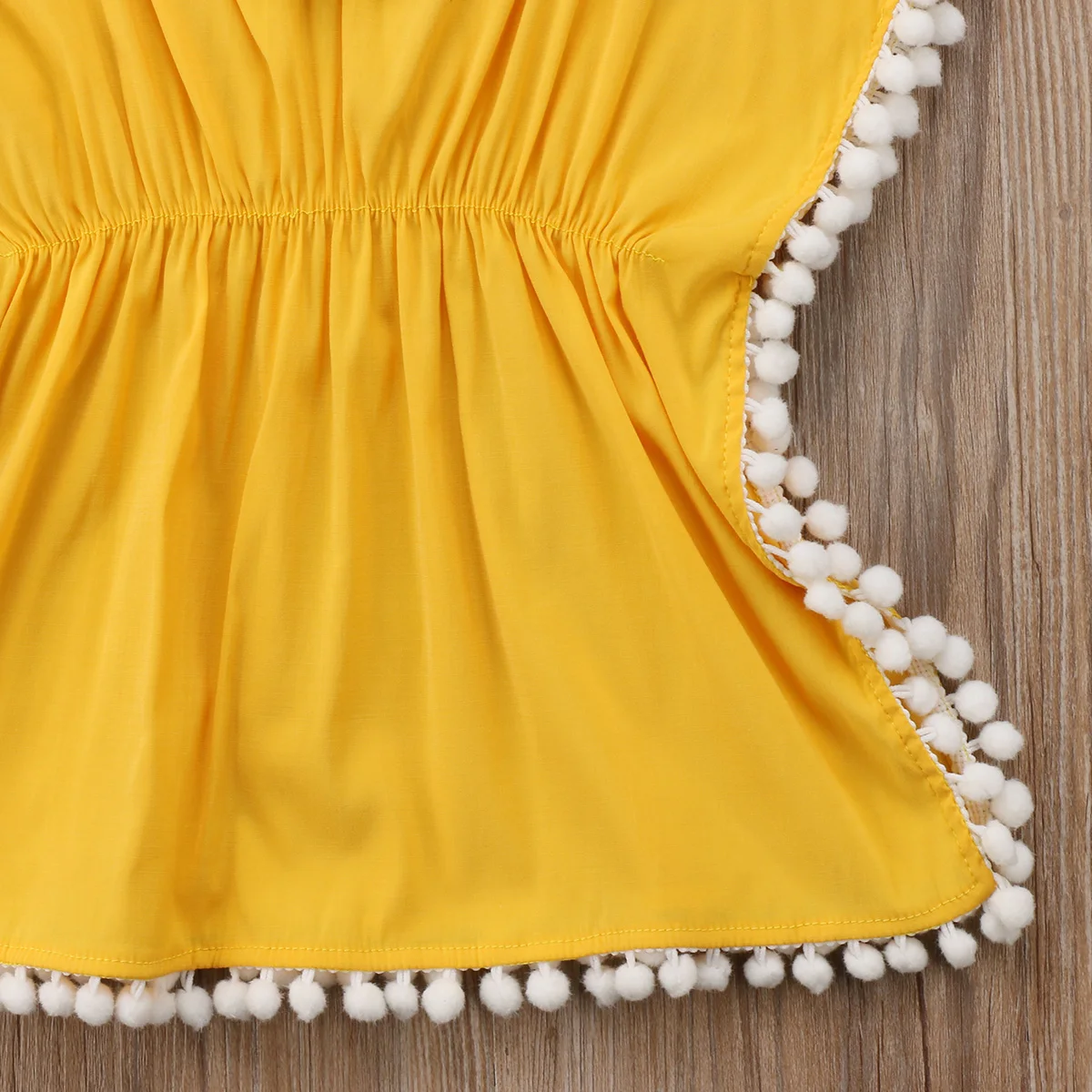 Lovely Kids Baby Girls Dress Floral Tassel Ball Beach Dresses Sundress Swimwear Cover Up for 6M-5Y Children Girl bikini cover