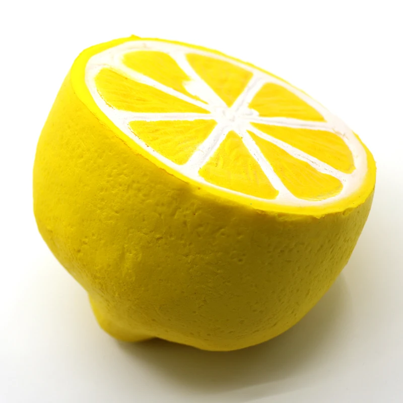 Kawaii Jumbo Squishy Pink Yellow Lemon Super Squishy Slow Rising Fruit Charms Squeeze Toys Phone Strap