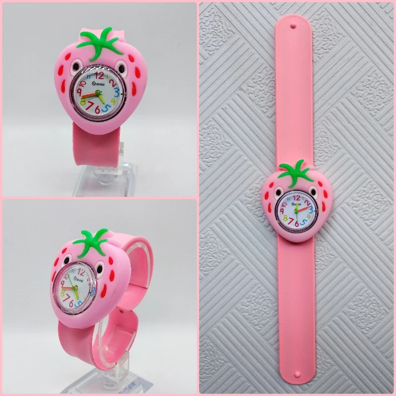 Wholesale hot sale Children's Watches Cartoon Strawberry Kids Watch Tape patted table Clock Quartz Wristwatches Girls Boys Gift Wholesale hot sale Children's Watches Cartoon Strawberry Kids Watch Tape patted table Clock Quartz Wristwatches Girls Boys Gift