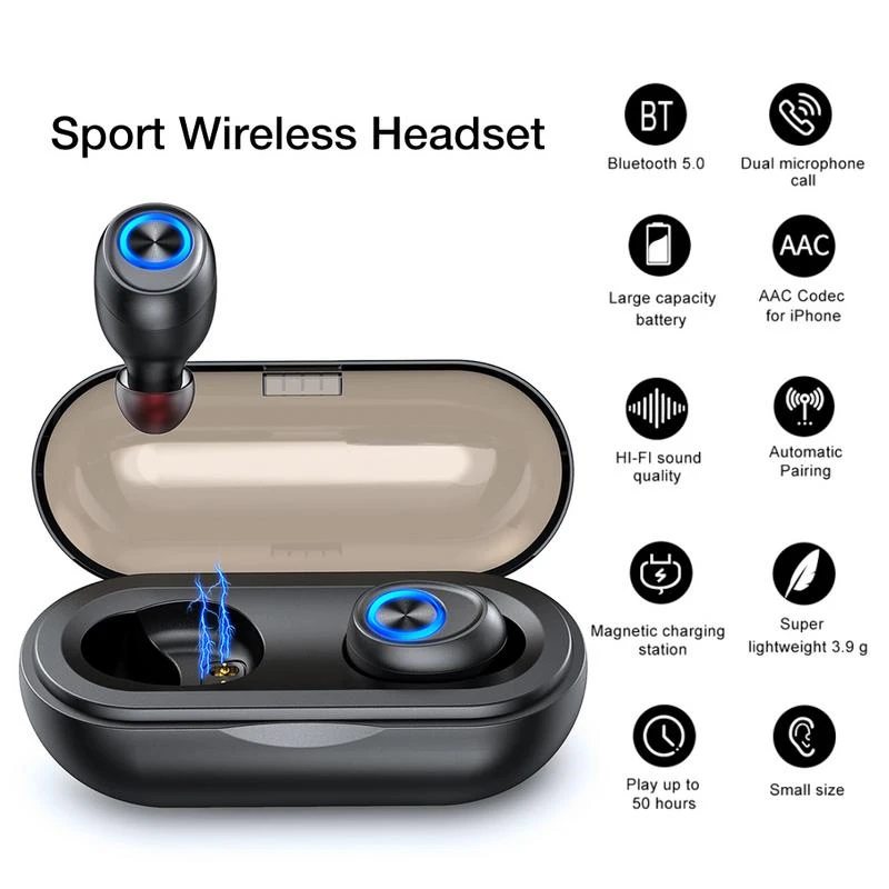 

Wireless headphones Bluetooth Earphones Hifi Touch USB Earbuds Noise Isolating Sport freebuds eardots for xiaomi huawei