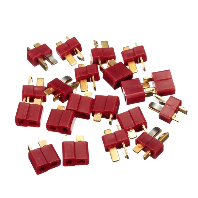 

20PCS/10Pairs T Plug Deans Connectors For RC LiPo Battery Helicopter Male & Female Connector Assortment Kit