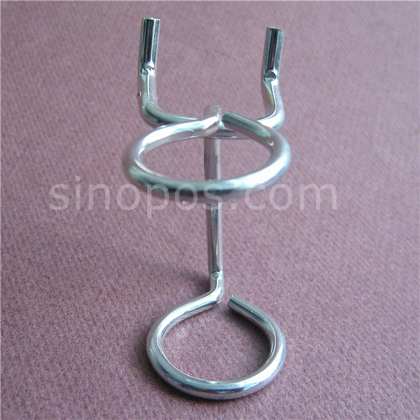 Pegboard металлический держатель для инструментов с двойным кольцом, сверхмощный безопасный стальной одиночный крюк с двумя петлями, держатель для зонта с винтом