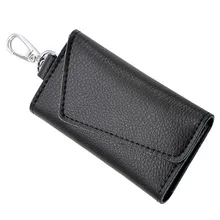 Держатель ключа кошелечного типа модные мужские и женские натуральная кожа ключ кошелек-органайзер сумка ключница Автомобильный ключ сумка, кошельки