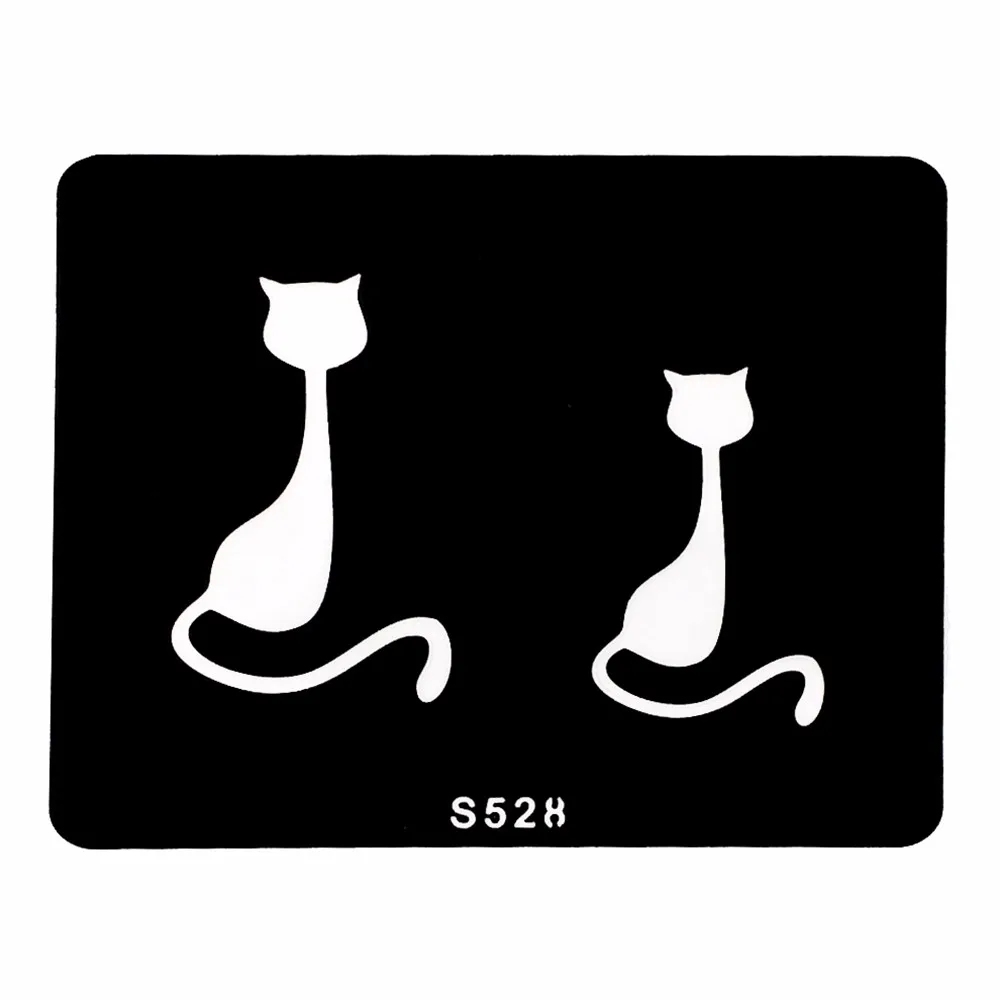 1 Piece Small Indian Henna Tattoo Stencil Cartoon Cat Design DIY Colored Drawing Women Body Art Tattoo Stencil Sexy Product S528