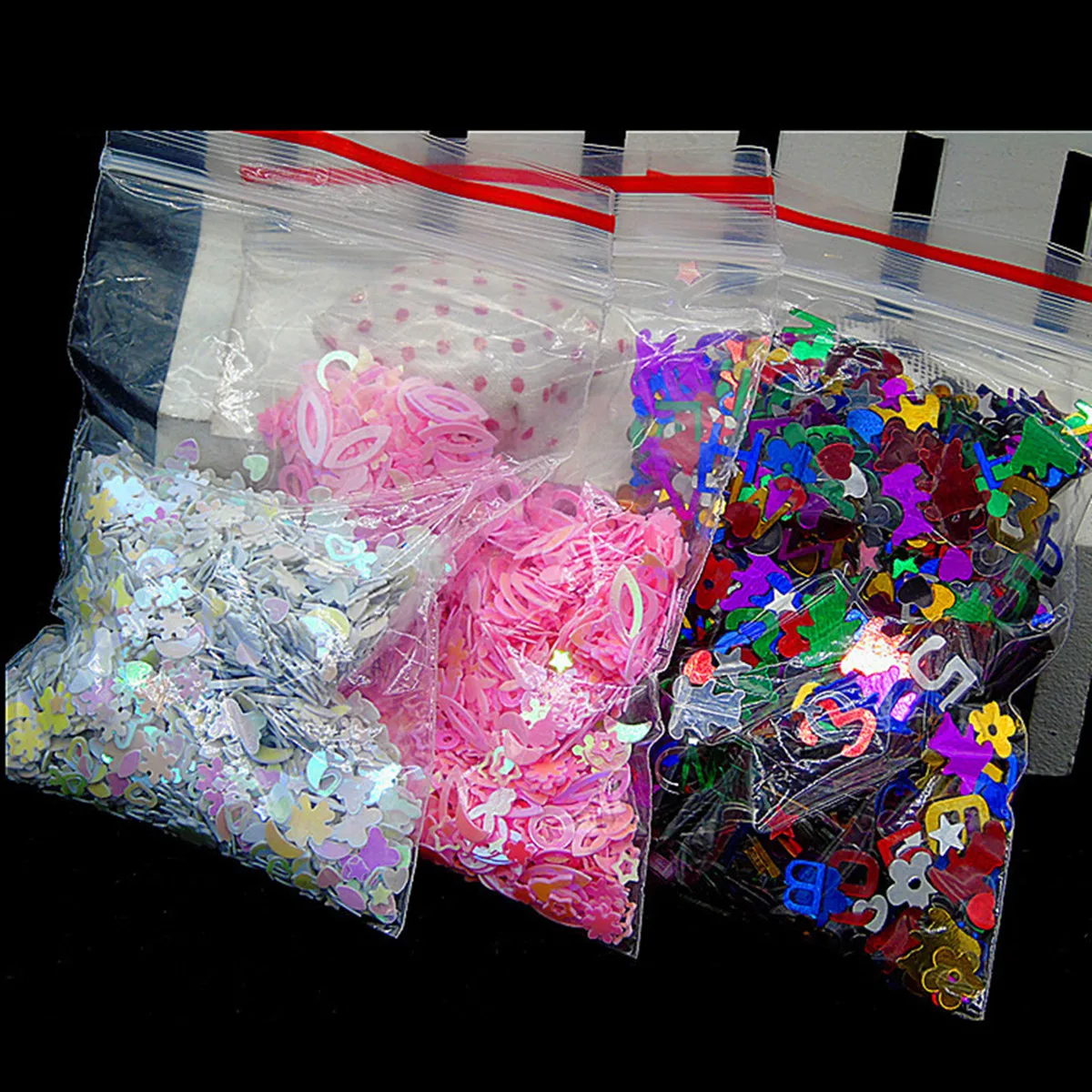 

Nail Mix Sequins Glitter Confetti Colorful Flakes for DIY Crafts Nail Art and Makeup Decoration Love Star Flower Design 15 Gram