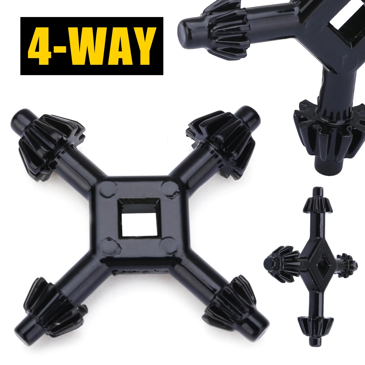 Black Durable 4-Way Drill Chuck Universal Combination Drills Chuck Key Power Press Tool 6mm/9mm/10mm/13mm
