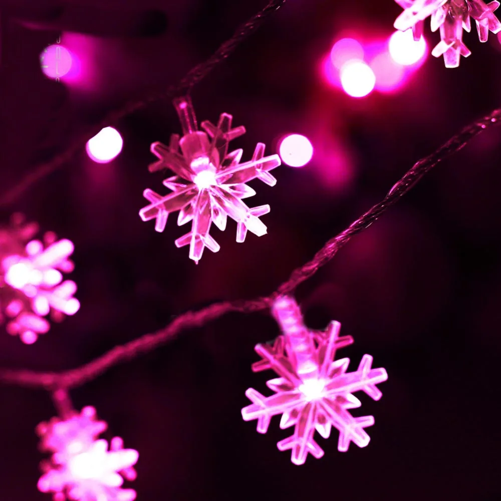 Снежинка светодиодная гирлянда 10-20 светлый зимний подарок Сказочный фонарь праздничный свадебный сад вечерние Новогодние украшения детская любовь IQ