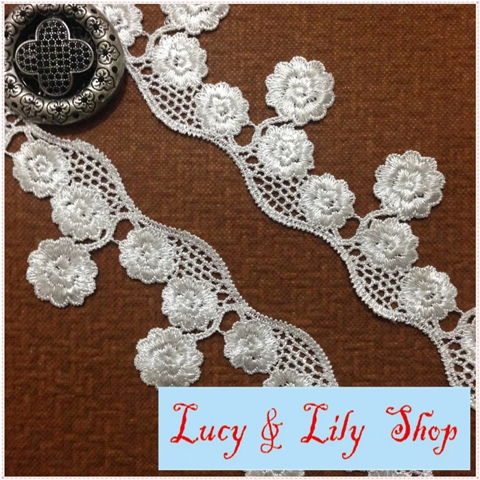 5.5CM delicate pretty floral flower lace trim venise lace trim
