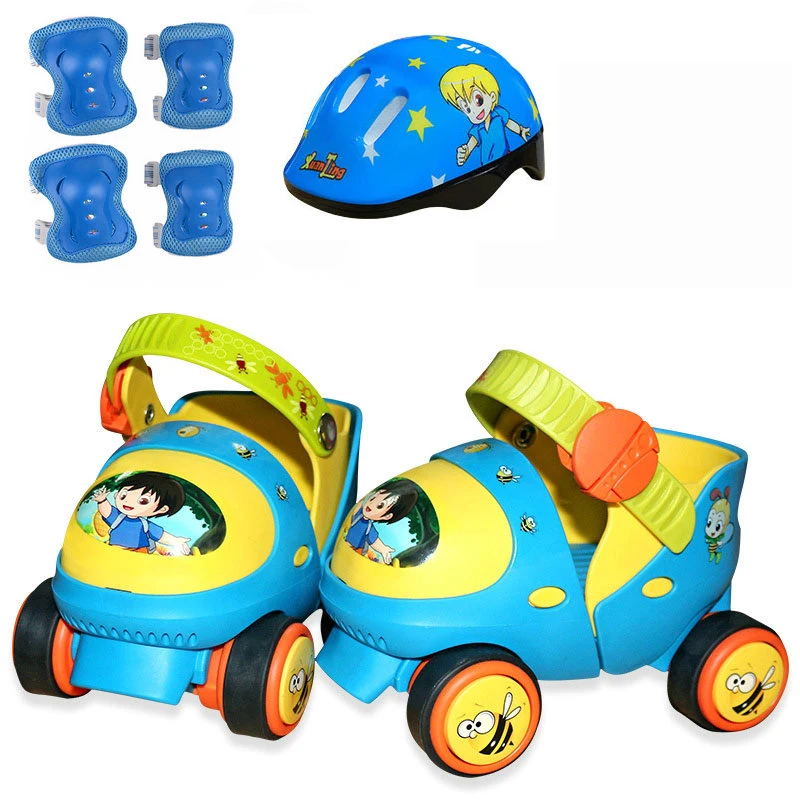 مستوى الدخول طفل اثنين خط زلاجات دوارة صف مزدوج 4 عجلة أحذية تزلج جديد الكرتون لطيف Patines أون لينيا شحن حجم للمبتدئين