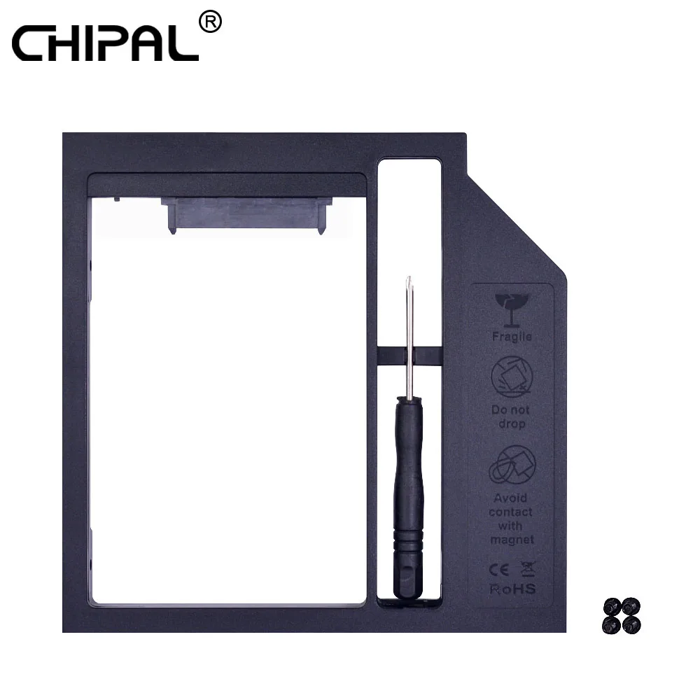 CHIPAL Универсальный 2nd HDD Caddy 9 мм SATA 3,0 для 2," 9,5 мм 7 мм SSD чехол Корпус жесткого диска для ноутбука CD корпус для ноутбука DVD ROM optibay