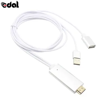 

HDMI Cable HDTV Adapter AV Cable 8 Pin/Micro USB to HDMI 1080P For iPhone 5 6 S Plus For Android Samsung Xiaomi LG