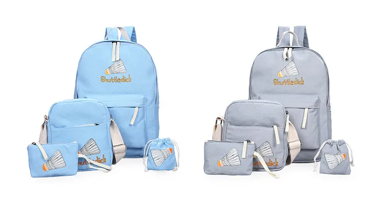 Женские рюкзаки для девочек-подростков, 4 комплекта/шт., тканевый рюкзак, индивидуальные школьные сумки для девочек, женский рюкзак с принтом