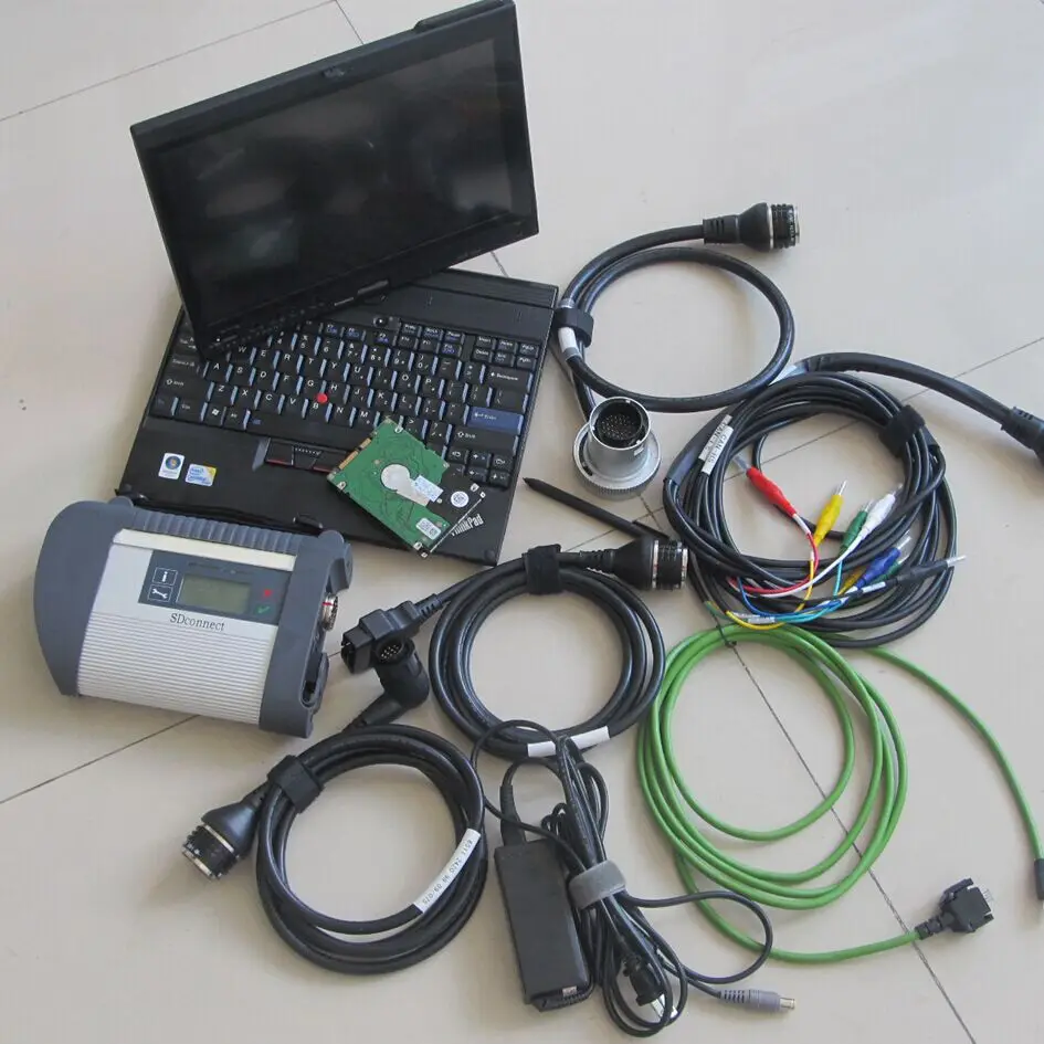 

super mb star c4 sd connect diagnostic tool with newest software V2019.07 320GB hdd with x200t laptop touch screen ready to use