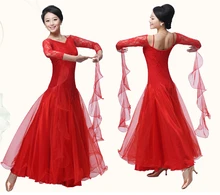 S-XXL Ballroom Dance Dress hot Black Red Rosy WomenLady Clothing cha-cha Competition dress Modern Dance For Tango waltz Skirt