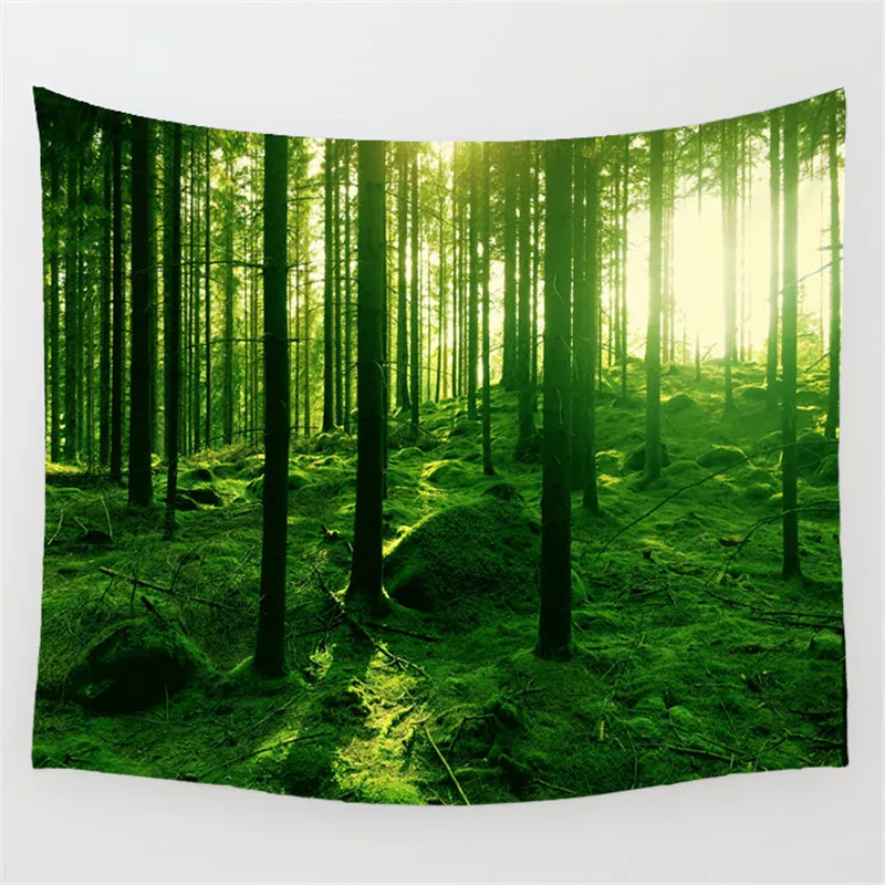 

Forest Rectangular tapestry Indian Mandala Tapestry Hippie Wall Hanging Digital printing beach towels sunscreen square shawl