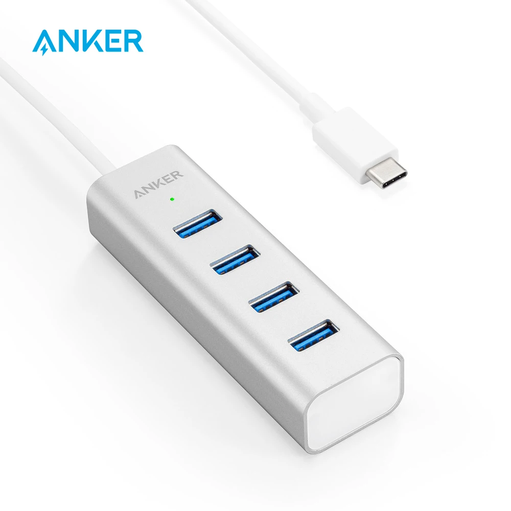 Anker USB C концентратора, Алюминий USB C адаптер с 4 USB 3,0 Порты, для MacBook Pro /, Chromebook, XPS, Galaxy S10/S9/S8 и многое другое