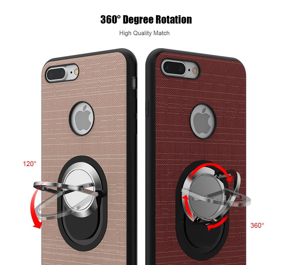 Soft Magnetic i 7 6 6S Plus 5 5S Phone Case For iPhone 7 6 6S Plus 5 5S SE 5G Case Luxury 360 Ring Holder For iPhone 7 6 Cover (4)