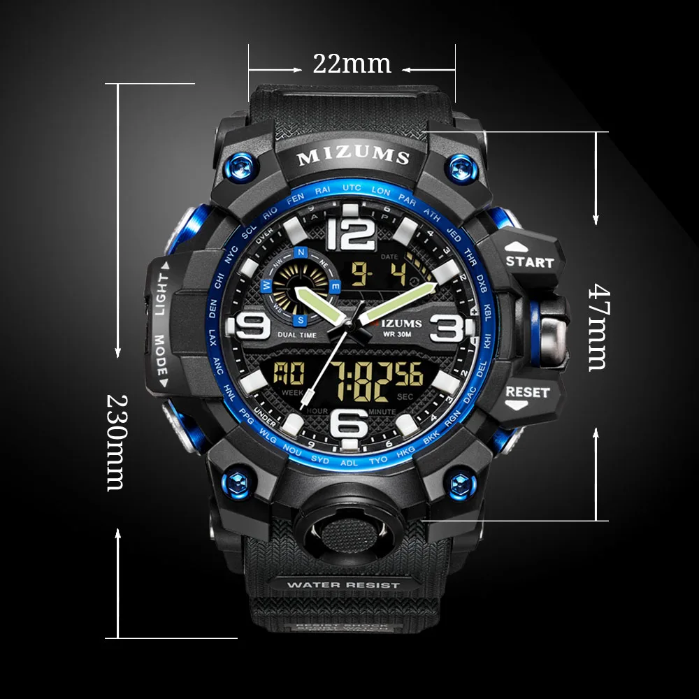 Big Dial Digital Watch S SHOCK Men Military Army Watch Water Resistant LED Sports Watches luxury brand mizums watches drop shipping (12)