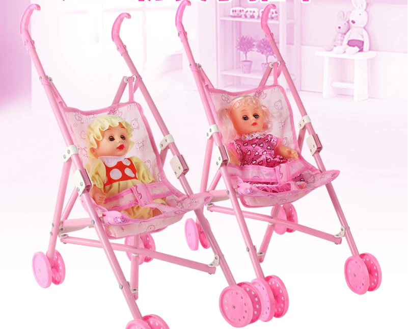 1 комплект 50*42*22 см коляски для кукол игрушка с маленькой девочкой коляска для кукол Складная коляска аксессуары корзина подарочный набор игрушек для девочек