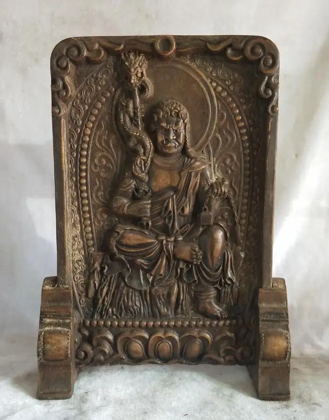 

High24CM/9INCH!!!Art Collection Chinese Old Stone Stand Statue,Home decoration traditional Sculpture
