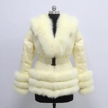 Free shipping factory wholesale price winter jacket women big collar puffer jacket popular real fox fur tirm with down coat
Free shipping factory wholesale price winter jacket women big collar puffer jacket popular real fox fur tirm with down coat