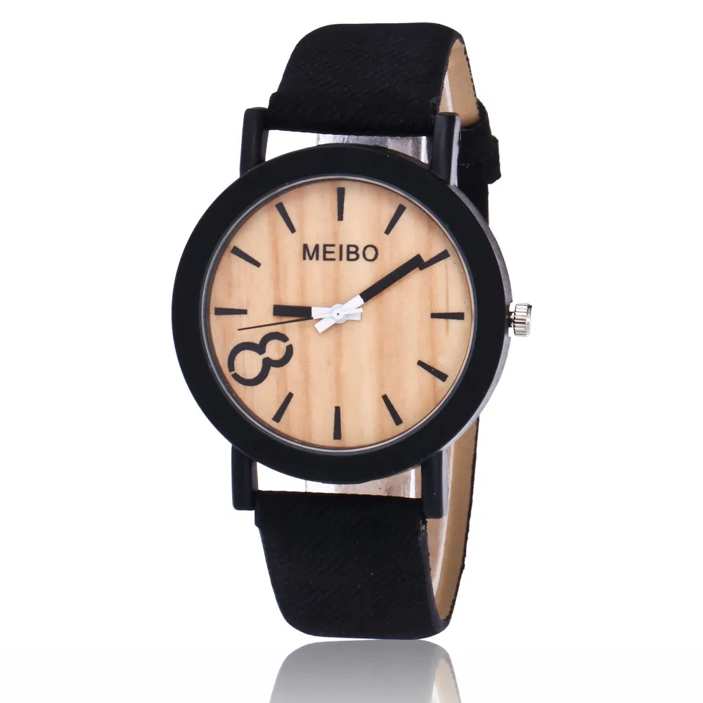 

#5001 MEIBO Modeling Wooden Quartz Mens Watch Casual Wooden Color Leather Watch DROPSHIPPING New Arrival Freeshipping Hot Sales