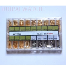 360 шт серебро и золото плоская головка пресс тип Т-бар наконечники 1,30 мм диаметр