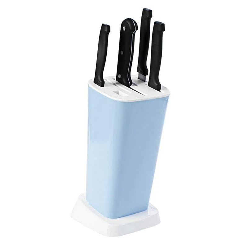 

Home Tableware Knife Block 7 Different Slot Multifunction Plastic Knife Stand Holder For Knives Kitchen Accessories