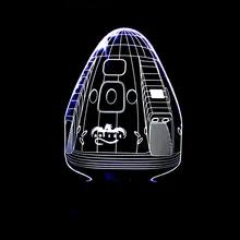 Капсула 3D ночник 7 цветов меняющийся космический корабль домашняя настольная лампа спальня детская спальная Ночная лампа Декор