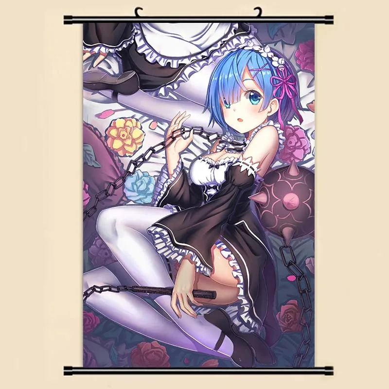 Аниме Манга Re Zero Kara Hajimeru Isekai Seikatsu Настенная картина прокрутка 40x60 обои наклейки